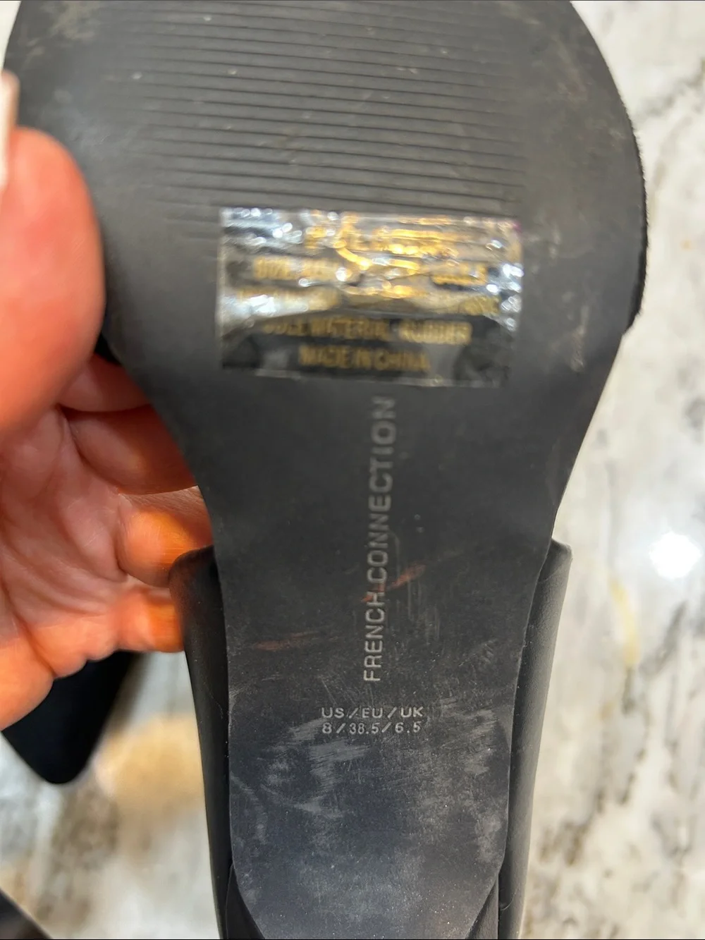 French Connection Black Pointed D'Orsay Pumps
